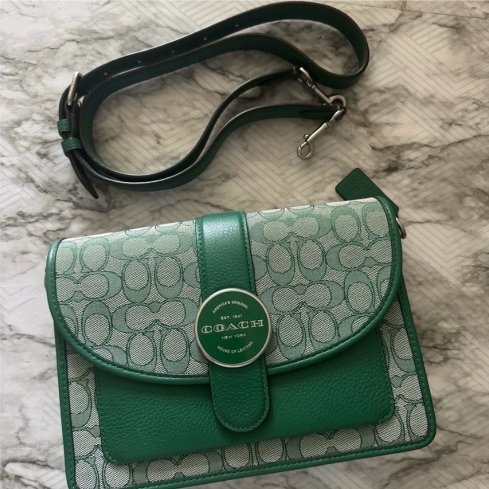 Coach Signature Green Crossbody Bag